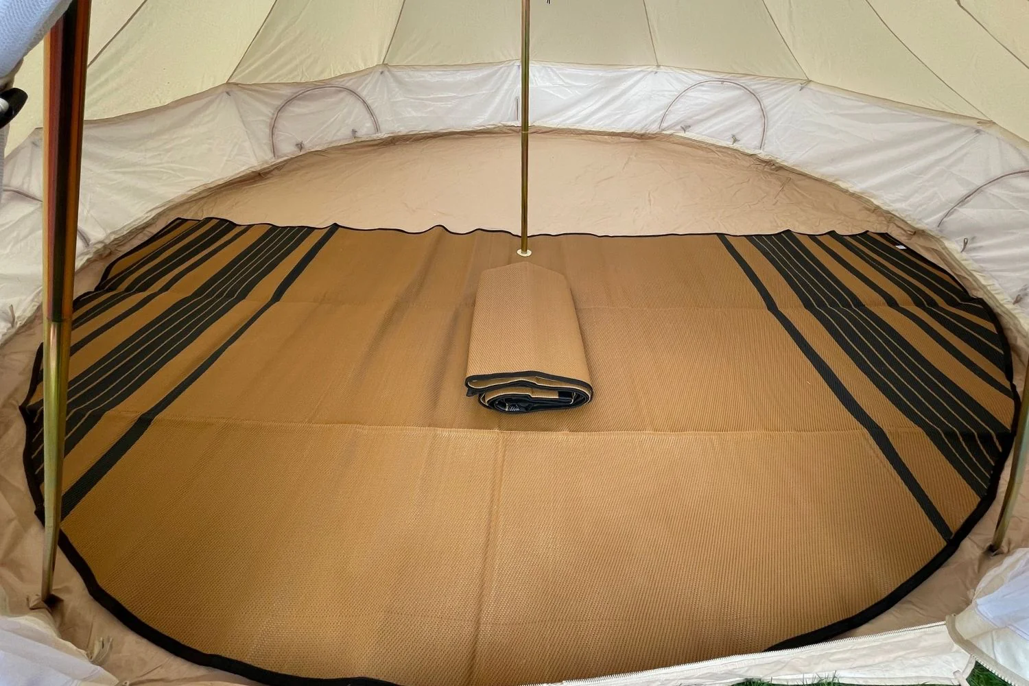 Striped Bell Tent Floor Matting Cover | 16' (5M) - Image 8