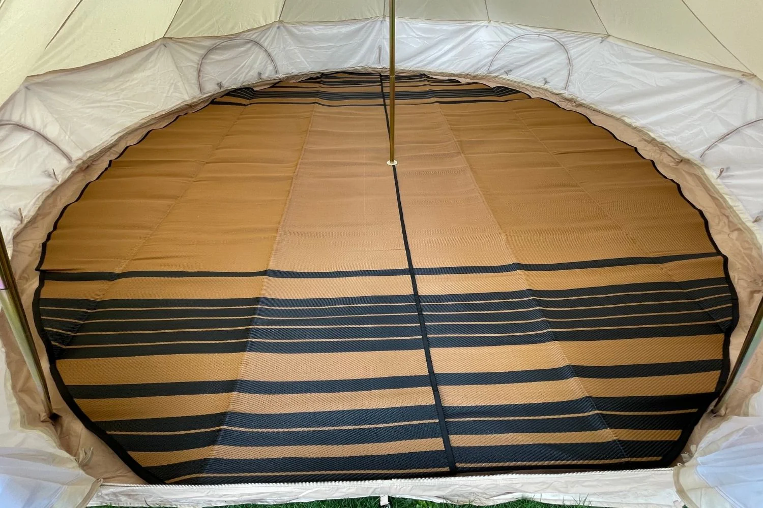 Striped Bell Tent Floor Matting Cover | 16' (5M) - Image 9