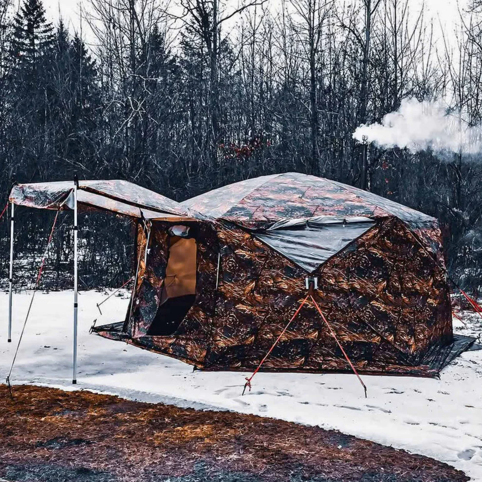 RBM All-Seasons tent Hexagon for 2-9 person + Wood Stove Caminus M + Three-Layer Floor - Image 7