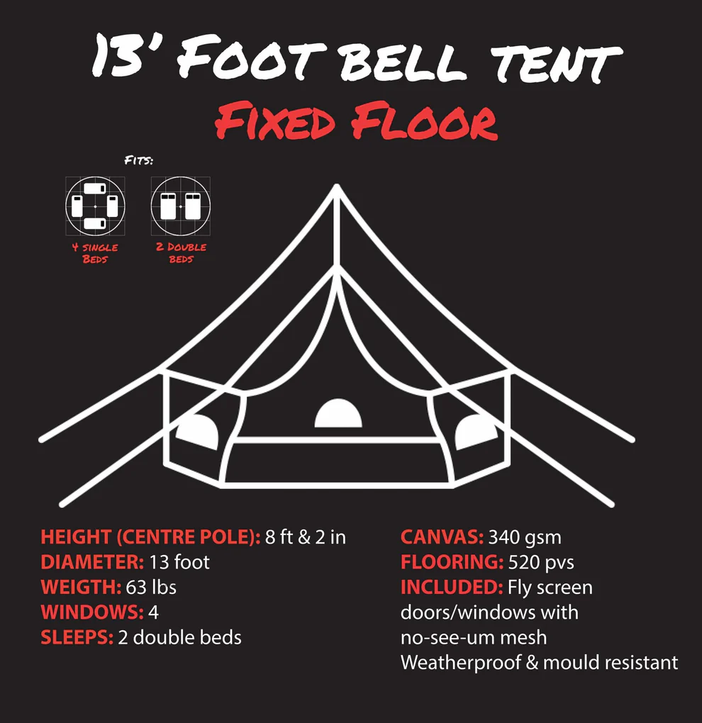 Psyclone Tnets Canvas Bell Tent 13' (4 Meter) - Image 3