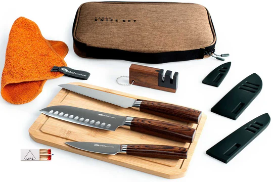 GSI CAMPING KNIFE SET | 3-Piece RAKAU Knives