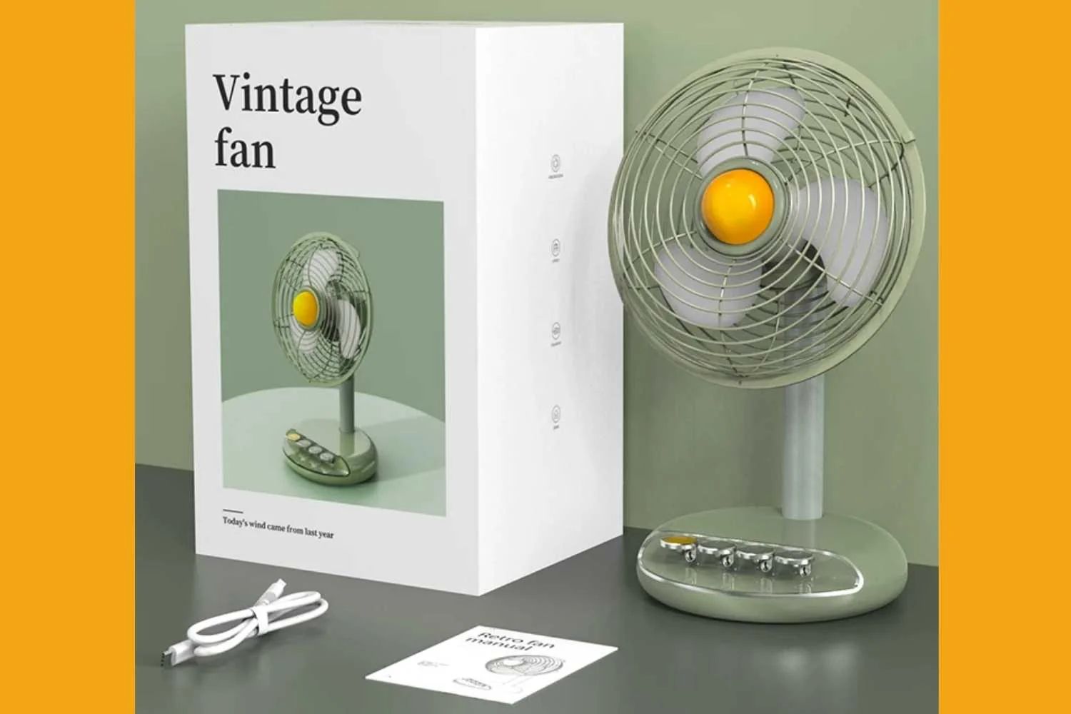 Vintage Rechargeable Fan + Aroma Diffuser - Image 5