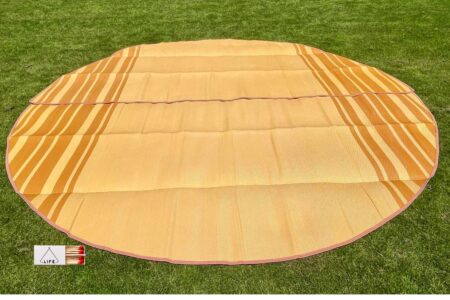 Striped Bell Tent Floor Matting | Citrus Tones | 19' (6M)