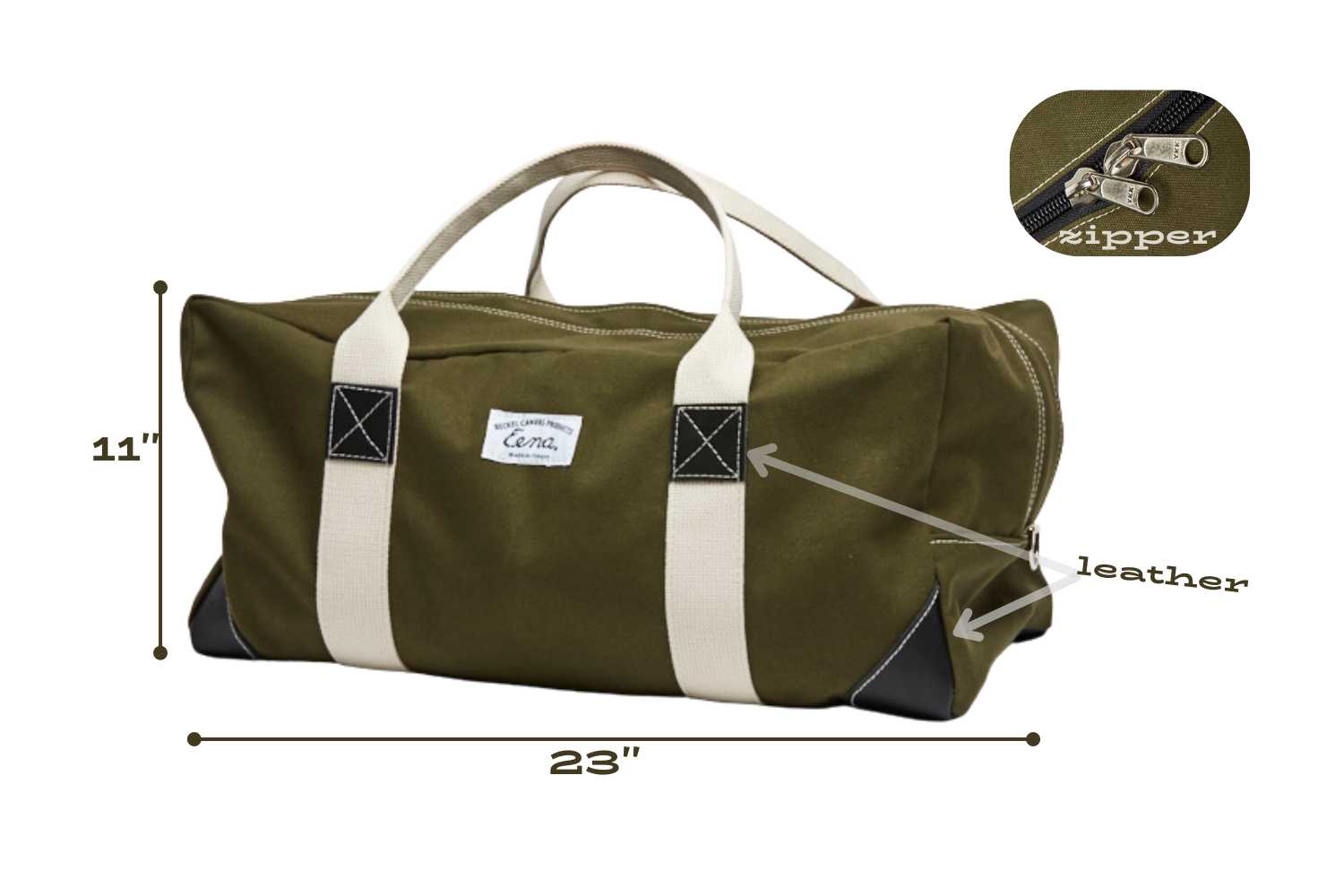 Weekend Canvas Duffel Bag | The War & Peace Bag | 46L - Image 8