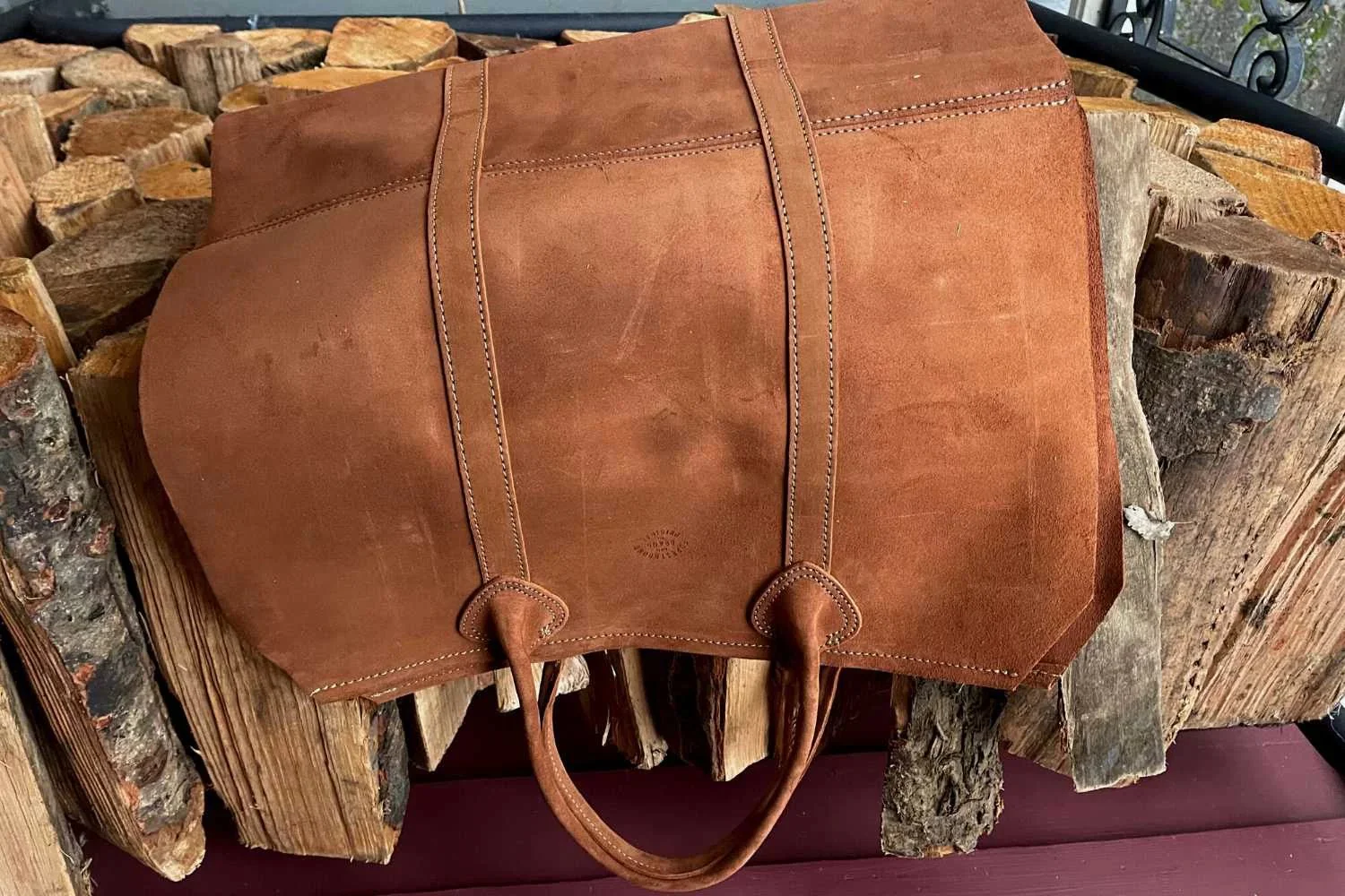 Suede Firewood Carrier | Log Tote by Forestbound - Image 4