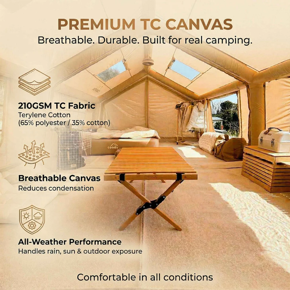 Coody 17.2 (Koala-7) Beige Inflatable Tent House for Camping (2-10 person) - Image 4